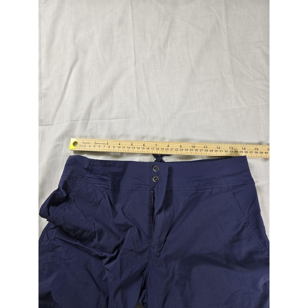 Columbia Shorts Womens 4 Blue Stretch Chino Hiking Nylon Blend Pockets Summer - Picture 6 of 10